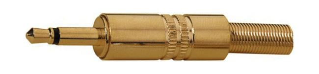 Stecker Miniklinke 3,5 gold mono Monacor PG-105PG