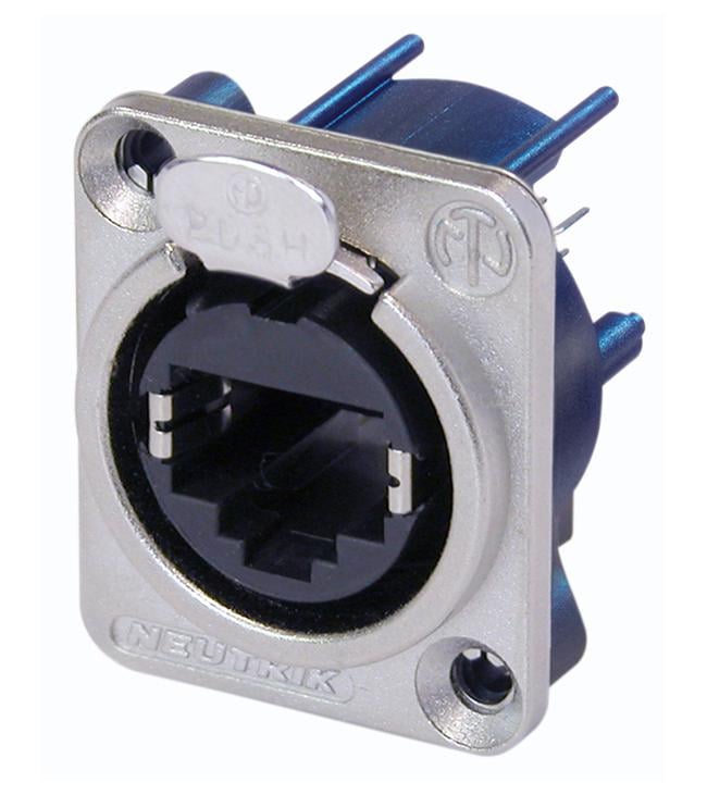 Neutrik NE8FDV D-Type Einbaustecker Ethercon nickel