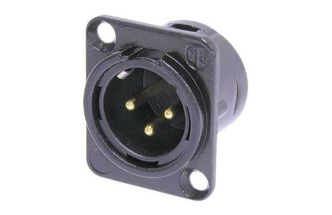 Neutrik NC3MDL-B 3-pol XLR Einbaustecker, schwarz