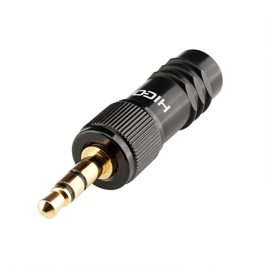 Hicon Stecker Klinke 3,5 male mit Schraubverschluss