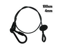 Sicherungseil 100cm 4mm 16kg schwarz DGUV 215-313 zertifiziert