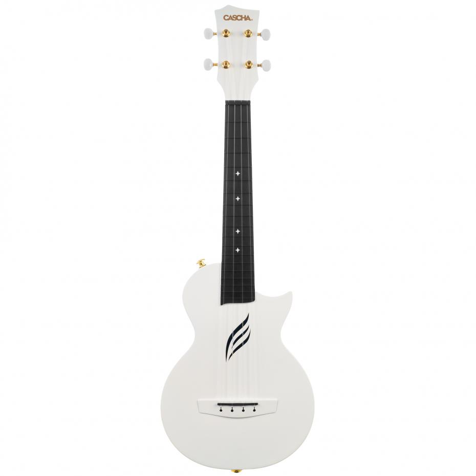 Cascha Ukulele Carbon White Ukulele Set