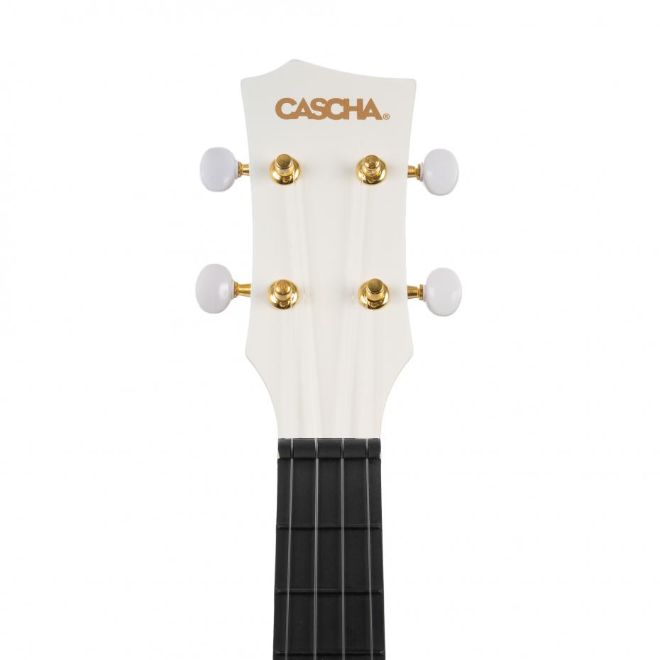 Cascha Ukulele Carbon White Ukulele Set