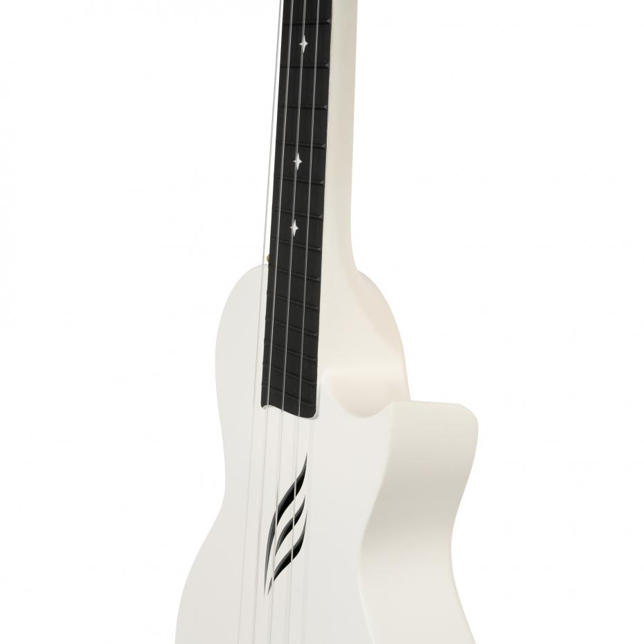 Cascha Ukulele Carbon White Ukulele Set