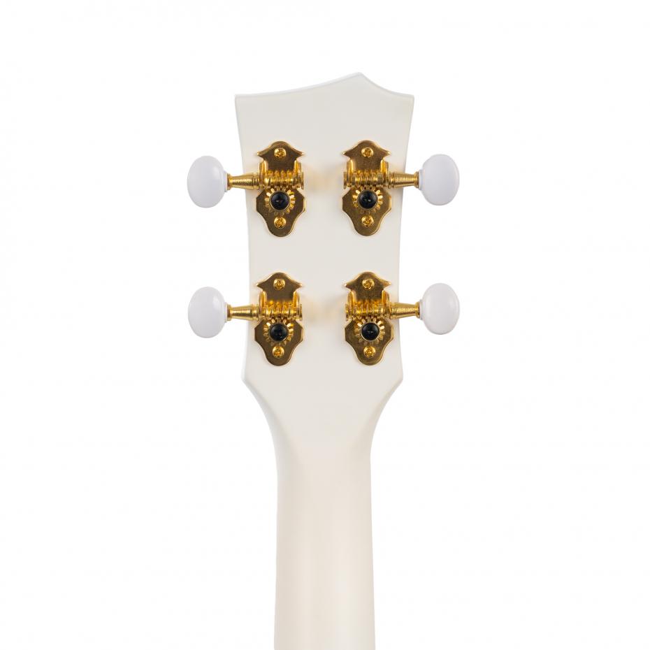 Cascha Ukulele Carbon White Ukulele Set