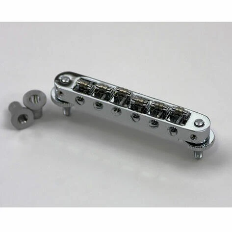 TonePros TP6R C - Standard Tune-O-Matic Bridge with Roller Saddles (Small Posts) - Chrome