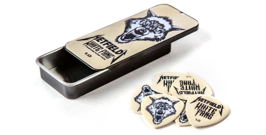 Dunlop Hetfield's White Fang Custom Flow Pick Tin 6Stk white 1.00mm