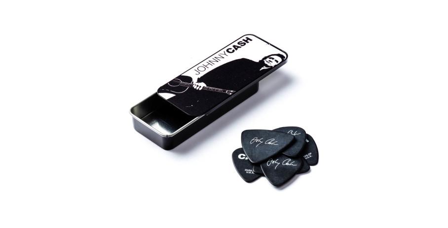 Dunlop Johnny Cash Legend Pick Tin 6 Picks assorted motives heavy