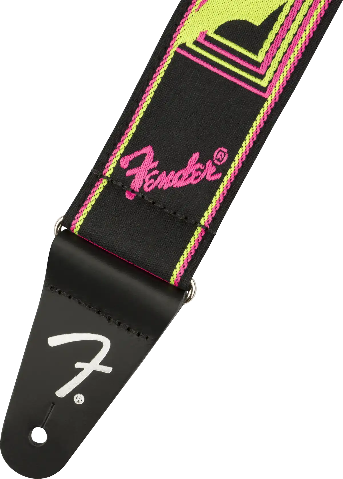Fender Neon Monogrammed Strap Yellow/Pink