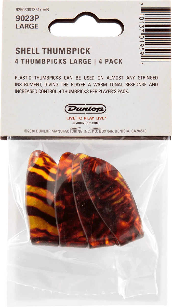 Dunlop Thumbpick Players Pack shell plastic Large