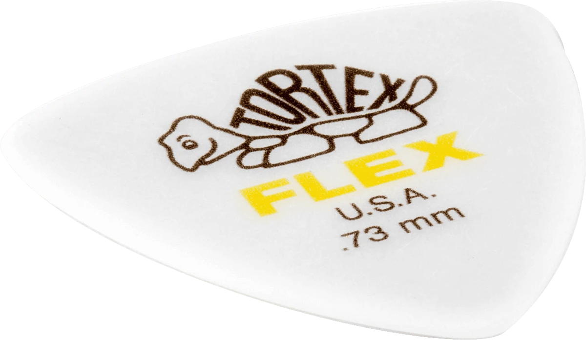 Dunlop Flex white Traingle 0,73mm 12 Stück