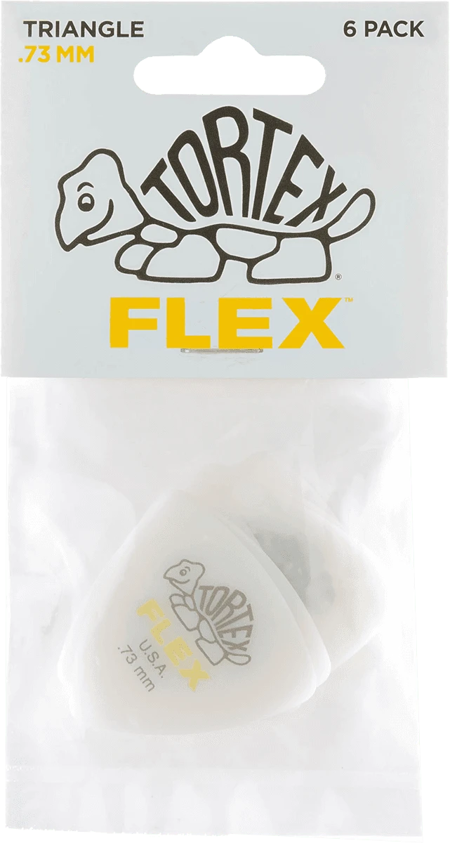 Dunlop Flex white Traingle 0,73mm 12 Stück