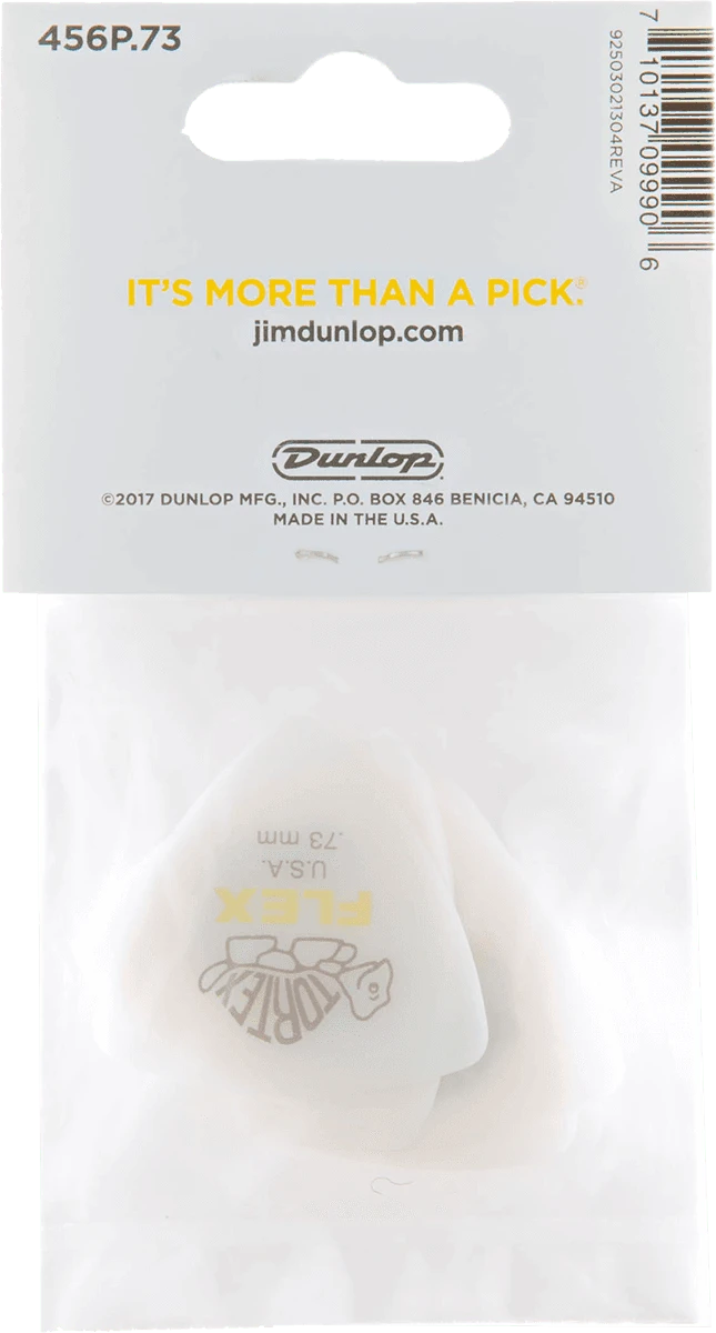 Dunlop Flex white Traingle 0,73mm 12 Stück