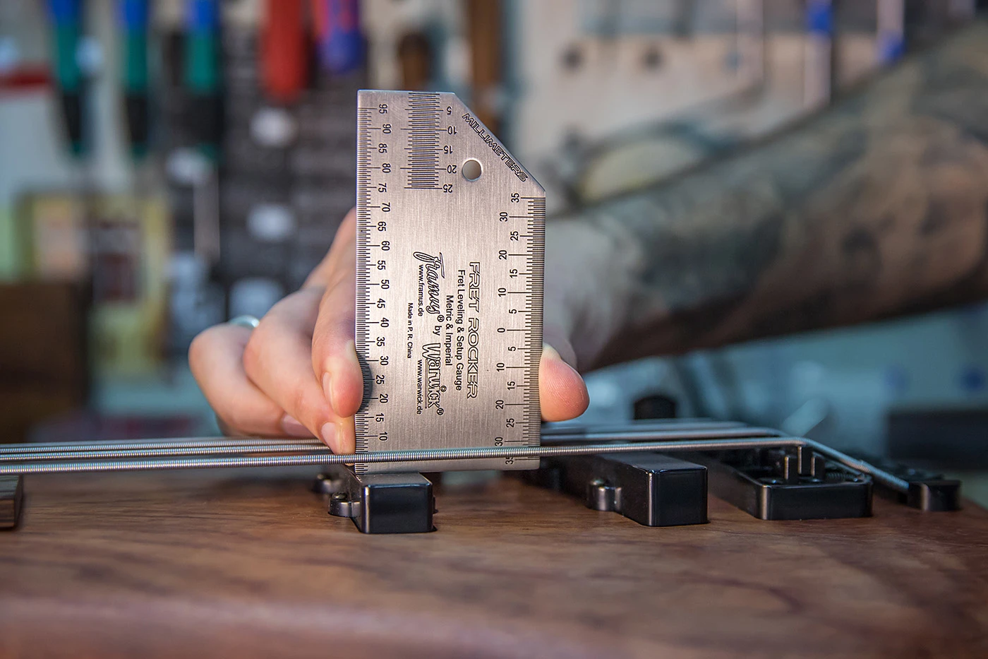 RockCare Fret Rocker - Fret Levelling & Setup Gauge