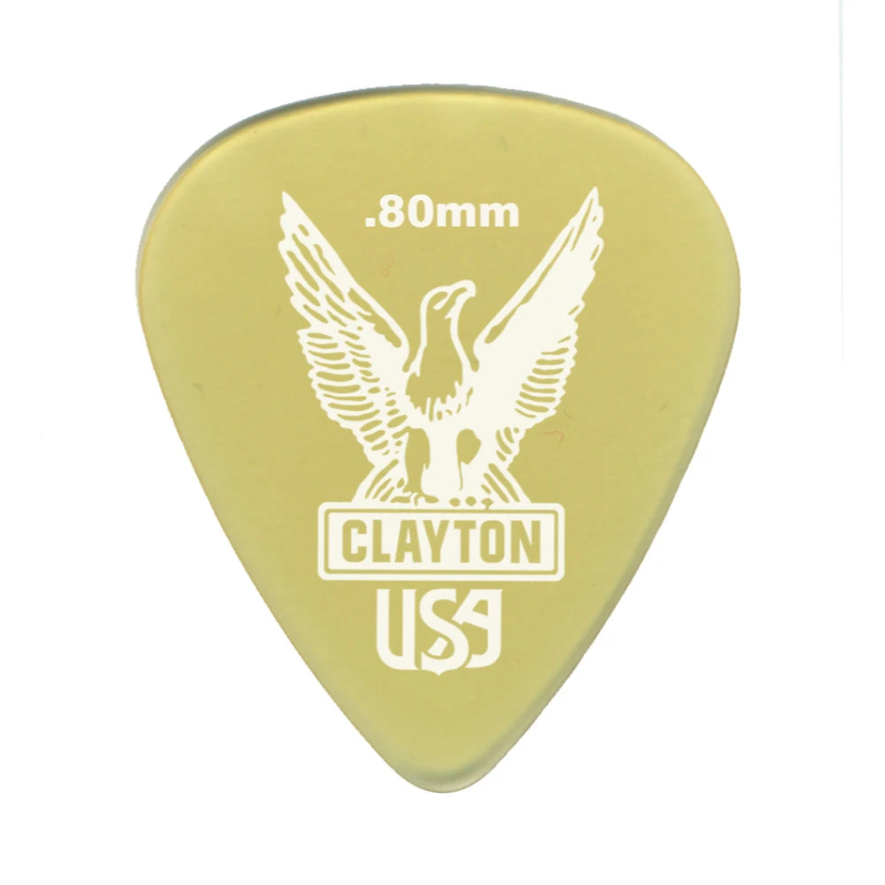 Clayton Ultem Gold Pick Standard 0,80mm /12 pcs