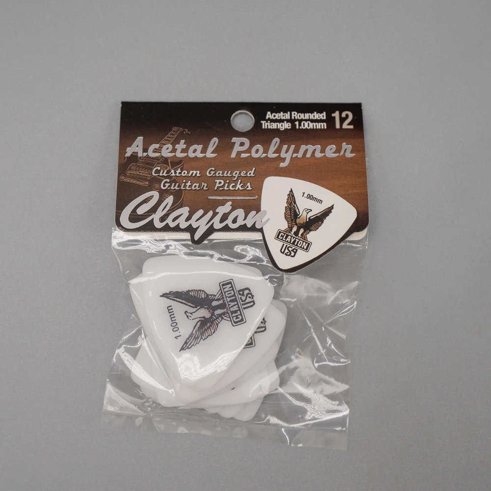 Clayton Acetal/Polymer Pick Rounded Triangle 1,00mm /12 pcs