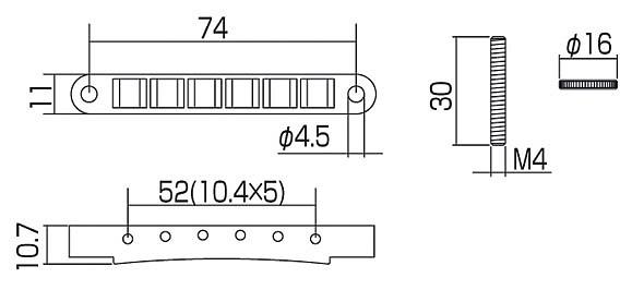 Gotoh GE-104B Tunamatic Brücke chrom