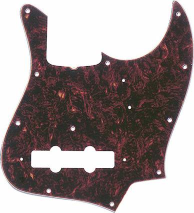 Fender Pickguard Jazz Bass 11-Hole Vintage Mount Tortoise Shell 4-Ply