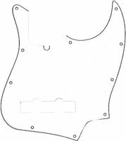 Fender Pickguard Jazz Bass 10-Hole Mount W/B/W 3-Ply