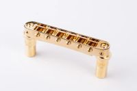 TonePros T3BT G - Metric Tune-O-Matic Bridge (Large Posts / Notched Saddles) - Gold