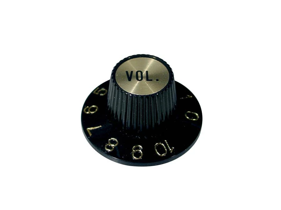 Boston Witch Hat Potiknopf KG-260-V Volume schwarz/gold