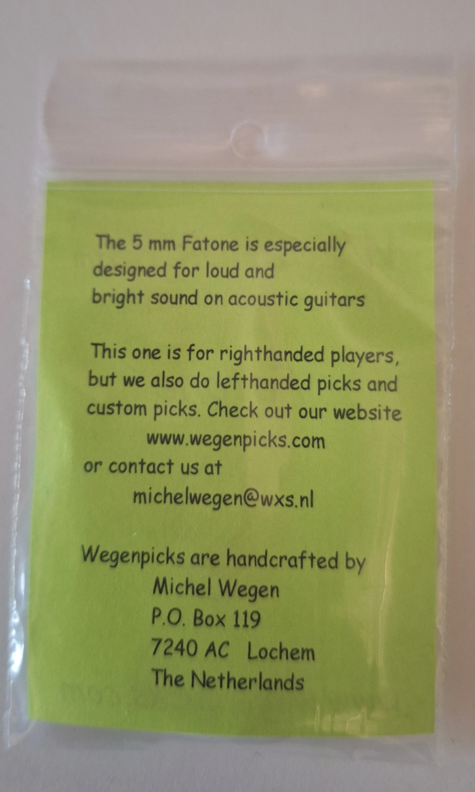 Wegenpicks The Fatone Single White