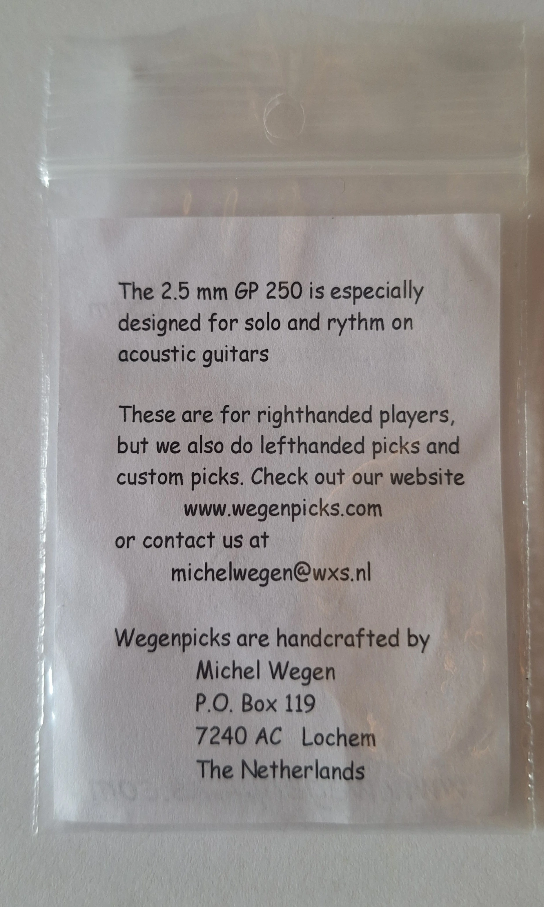 Wegenpicks Gypsyjazzpick GP250